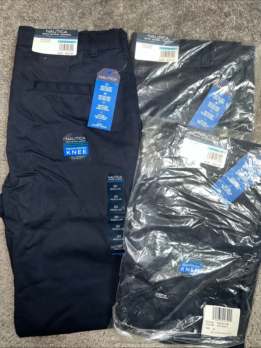 Nautica Boys School Uniform Reinforced Knee Pants - 20 Regular